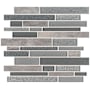 Ackland Sterlington 12" x 12" Glass and Porcelain Linear Mosaic Tile - Semi-Gloss and Tumbled Visual - Sold by Carton (9.7 SF/Carton) Diore Crest