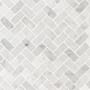 Ackland 12" x 12" Marble Herringbone Floor and Wall Mosaic Tile - Honed Visual - Sold by Carton (9.4 SF/Carton) Carrara White