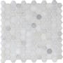 Ackland 12" x 12" Marble Geometric Floor and Wall Mosaic Tile - Polished and Satin Visual - Sold by Carton (9.6 SF/Carton) Iona Mist
