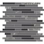 Ackland 12" x 12" Glass and Stone Linear Wall Mosaic Tile - Glossy and Tumbled Visual - Sold by Carton (15 SF/Carton) Antique Sable