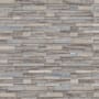 Ackland 12" x 12" Glass and Metal and Stone Linear Wall Mosaic Tile - Glossy and Tumbled Visual - Sold by Carton (10 SF/Carton) Belfort Taupe