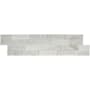 Ackland Celestine 6 in. x 24 in. Splitface Marble Stacked Stone Ledger Panel Wall Tile - Sold by Pallet (240 SF/Pallet) Snow