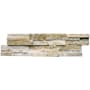 Ackland 6 in. x 24 in. Splitface Quartzite Stacked Stone Ledger Panel Wall Tile - Sold by Pallet (210 SF/Pallet) Amber Cream