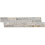 Ackland 6 in. x 24 in. Splitface Quartzite Stacked Stone Ledger Panel Wall Tile - Sold by Pallet (210 SF/Pallet) Tiburon Argent