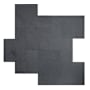 Ackland Camden - 16" x 24" Stone Versailles Floor and Wall Tile - Textured Visual - Sold by Carton (16 SF/Carton) Charcoal