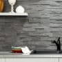 ACP Aspect - 6" x 24" Peel and Stick Backsplash Wall Tile - Sold by Carton (1 SF/Carton) Raised Titanium