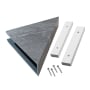 ACP Palisade 7" x 15" PVC Shower Shelf Cracked Slate
