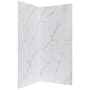 ACP Palisade 36" x 36" x 78" Vinyl Corner Shower Surround with Accessories Carrara Marble