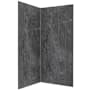 ACP Palisade 36" x 36" x 78" Vinyl Corner Shower Surround with Accessories Cracked Slate