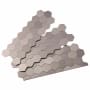 ACP Aspect - 4" x 11" Hexagon Honeycomb Metallic Peel and Stick Backsplash Wall Tile - Sold by Carton (3 Sheets = 1 Sq Ft) - Made in USA Stainless