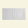 ACP Fasade - 48" x 24" Faux Tin Ceiling Tiles - (5 Pack) - 40 Sq Ft - Roman Tiered Squares Matte White