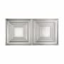 ACP Fasade - 48" x 24" Faux Tin Ceiling Tiles - (5 Pack) - 40 Sq Ft - Roman Tiered Squares Brushed Aluminum