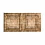 ACP Fasade - 48" x 24" Faux Tin Ceiling Tiles - (5 Pack) - 40 Sq Ft - Roman Tiered Squares Bermuda Bronze