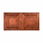 ACP Fasade - 48" x 24" Faux Tin Ceiling Tiles - (5 Pack) - 40 Sq Ft - Roman Tiered Squares Moonstone Copper