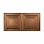 ACP Fasade - 48" x 24" Faux Tin Ceiling Tiles - (5 Pack) - 40 Sq Ft - Roman Tiered Squares Oil-Rubbed Bronze