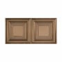 ACP Fasade - 48" x 24" Faux Tin Ceiling Tiles - (5 Pack) - 40 Sq Ft - Roman Tiered Squares Argent Bronze