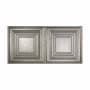 ACP Fasade - 48" x 24" Faux Tin Ceiling Tiles - (5 Pack) - 40 Sq Ft - Roman Tiered Squares Galvanized Steel
