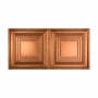 ACP Fasade - 48" x 24" Faux Tin Ceiling Tiles - (5 Pack) - 40 Sq Ft - Roman Tiered Squares Antique Bronze