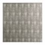 ACP Fasade - 24" x 24" Embossed Square Texture Mosaic Impression Lay In Ceiling Tiles - Pack of (5) Crosshatch Silver