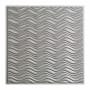 ACP Fasade - 24" x 24" Current Faux Tin Modern Waves Lay In Ceiling Tiles - Pack of (5) Argent Silver