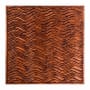 ACP Fasade - 24" x 24" Current Faux Tin Modern Waves Lay In Ceiling Tiles - Pack of (5) Moonstone Copper