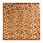 ACP Fasade - 24" x 24" Current Faux Tin Modern Waves Lay In Ceiling Tiles - Pack of (5) Polished Copper