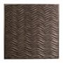 ACP Fasade - 24" x 24" Current Faux Tin Modern Waves Lay In Ceiling Tiles - Pack of (5) Smoked Pewter