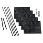 ACP Fasade 18" x 24 Traditional 4 Vinyl Wall Tile Kit - 5 Panels Brushed Onyx