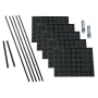 ACP Fasade 18" x 24 Miniquattro Vinyl Wall Tile Kit - 5 Panels Brushed Onyx