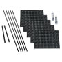 ACP Fasade 18" x 24 Traditional 6 Vinyl Wall Tile Kit - 5 Panels Brushed Onyx