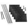 ACP Fasade 18" x 24 Lotus Vinyl Wall Tile Kit - 5 Panels Brushed Onyx