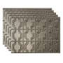 ACP Fasade 18" x 24 Chain Vinyl Wall Tile - Sold by Carton (15 SF/Carton) Brushed Nickel