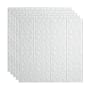 ACP Fasade - 24" x 24" Traditional Style Vinyl Lay In Ceiling Tile Panels - Pack of 5 (20 SF/Pack) Gloss White