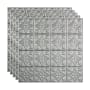 ACP Fasade - 24" x 24" Traditional Style Vinyl Lay In Ceiling Tile Panels - Pack of 5 (20 SF/Pack) Argent Silver