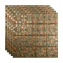 ACP Fasade - 24" x 24" Traditional Style Vinyl Lay In Ceiling Tile Panels - Pack of 5 (20 SF/Pack) Copper Fantasy