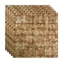 ACP Fasade - 24" x 24" Traditional Style Vinyl Lay In Ceiling Tile Panels - Pack of 5 (20 SF/Pack) Bermuda Bronze