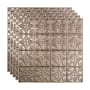 ACP Fasade - 24" x 24" Traditional Style Vinyl Lay In Ceiling Tile Panels - Pack of 5 (20 SF/Pack) Brushed Nickel
