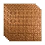 ACP Fasade - 24" x 24" Traditional Style Vinyl Lay In Ceiling Tile Panels - Pack of 5 (20 SF/Pack) Antique Bronze