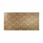 ACP Fasade 4' X 8' Faux Tin Diamond Plate DIY Wallcovering Wall Paneling - Glue Down - 32 Sq Ft - Made in USA Bermuda Bronze