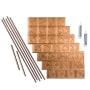 ACP Fasade 18" x 24 Traditional 4 Vinyl Wall Tile Kit - 5 Panels Polished Copper