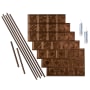 ACP Fasade 18" x 24 Traditional 4 Vinyl Wall Tile Kit - 5 Panels Oil-Rubbed Bronze