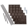 ACP Fasade 18" x 24 Traditional 4 Vinyl Wall Tile Kit - 5 Panels Smoked Pewter
