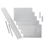 ACP Fasade 18" x 24 Quilted Vinyl Wall Tile Kit - 5 Panels Argent Silver