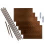 ACP Fasade 18" x 24 Quilted Vinyl Wall Tile Kit - 5 Panels Oil-Rubbed Bronze