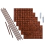 ACP Fasade 18" x 24 Traditional 6 Vinyl Wall Tile Kit - 5 Panels Moonstone Copper