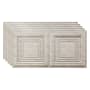 ACP Fasade - 48" x 24" Faux Tin Ceiling Tiles - (5 Pack) - 40 Sq Ft - Roman Tiered Squares Vintage Metal