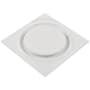 Aero Pure Designer Series 110 CFM 0.9 Sone Ceiling Mounted Energy Star Certified Bath Fan with Round on Square Design White