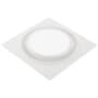Aero Pure Designer Series 110 CFM 0.9 Sone Ceiling Mounted Energy Star Certified Bath Fan with Dimmable LED Lighting, Nightlight, and Round on Square Design White