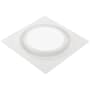 Aero Pure Round on Square Replacement Grille for Bath Fan with Light White
