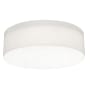AFX Anton 3 Light 15" Wide Flush Mount Drum Ceiling Fixture Linen White